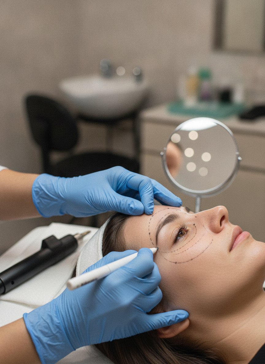 Marcação para Blefaroplastia com jato de plasma